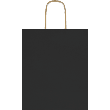Пакет бумажный 240*140*280 с кручеными ручками "ЧЕРНЫЙ" Крафт 70 гр/м