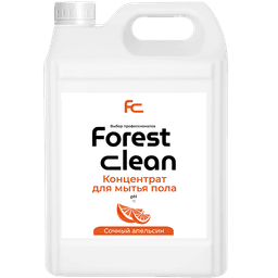 Концентрат для мытья пола 5 л "FOREST Clean" канистра ЕВРО, Сочный апельсин, щелочной